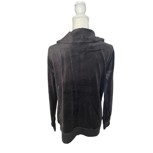 Christopher & Banks Y2K Velour Grey Zip Up Rhinestone Jacket Size Large - NWT - Picture 3 of 12